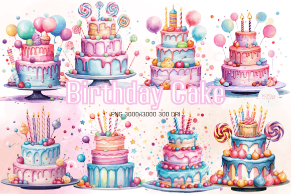 Birthday Cake Watercolor Clipart: A Visual Designer’s Review for Bloggers & Publishers