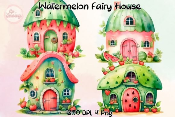 Cute Watermelon Fairy House Watercolor: A Blog Designer’s Review for Real Content Publishing