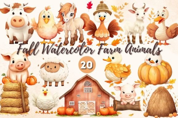Fall Watercolor Farm Animals Clipart: A Designer’s Real-World Review for Branding & Creative Projects