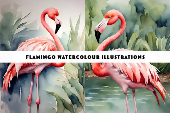 Flamingo Watercolour Duo: A Brand Designer’s Review for Local Business Illustrations