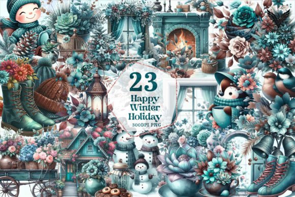Happy Winter Holiday Watercolor Clipart: A Visual Designer’s Review for Real Content Publishing