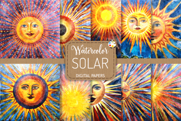 How Solar - Watercolor Sun Backgrounds Elevate Editorial and Web Design