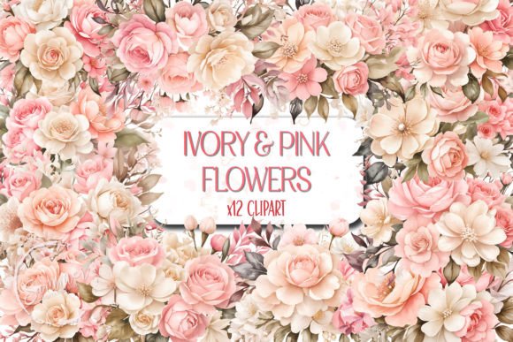 Ivory Pastel Pinks Watercolor Flowers: A Soft, Elegant Illustration for Blog & Editorial Design