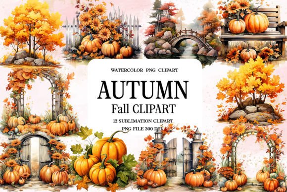 Watercolor Fall Autumn Clipart: A Crafter’s Dream for Seasonal Designs