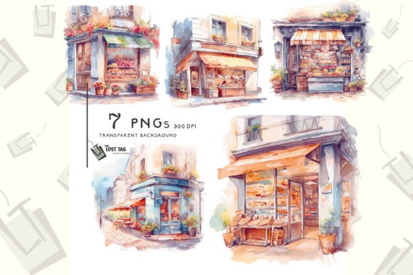 Watercolor French Bakery Clipart Bundle: Elegant Illustrations for Brand Storytelling