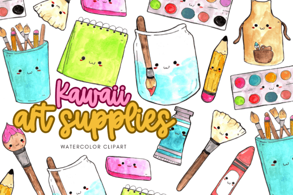 Watercolor Kawaii Art Supplies Clipart: A Blog Designer’s Real-World Review