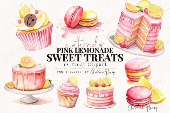 Watercolor Pink Lemonade Sweet Treats Cl Illustrations: A Brand Designer’s Review