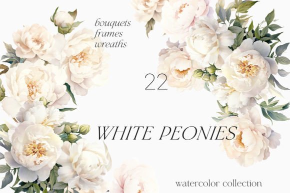 White Peony Watercolor Floral Set Review for Real Embroidery Projects